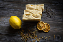 Load image into Gallery viewer, Lemon Mint with Aloe Vera & Poppy Seeds - Natural bar soap with essential oils