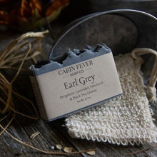 Load image into Gallery viewer, handmade natural soap, essential oils, earl grey, lavender, bergamot, patchouli, for him, for her, vegan skincare