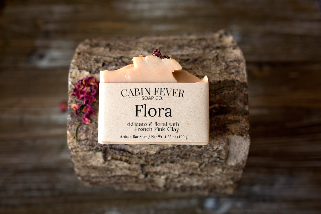 Flora - with Coconut Milk & Colloidal Oats - Natural bar soap with essential oils