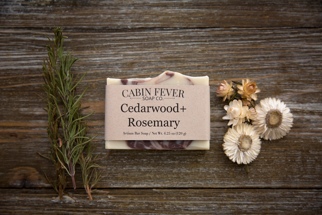 **Cedarwood+Rosemary- Natural essential oil bar soap - Spring Collection